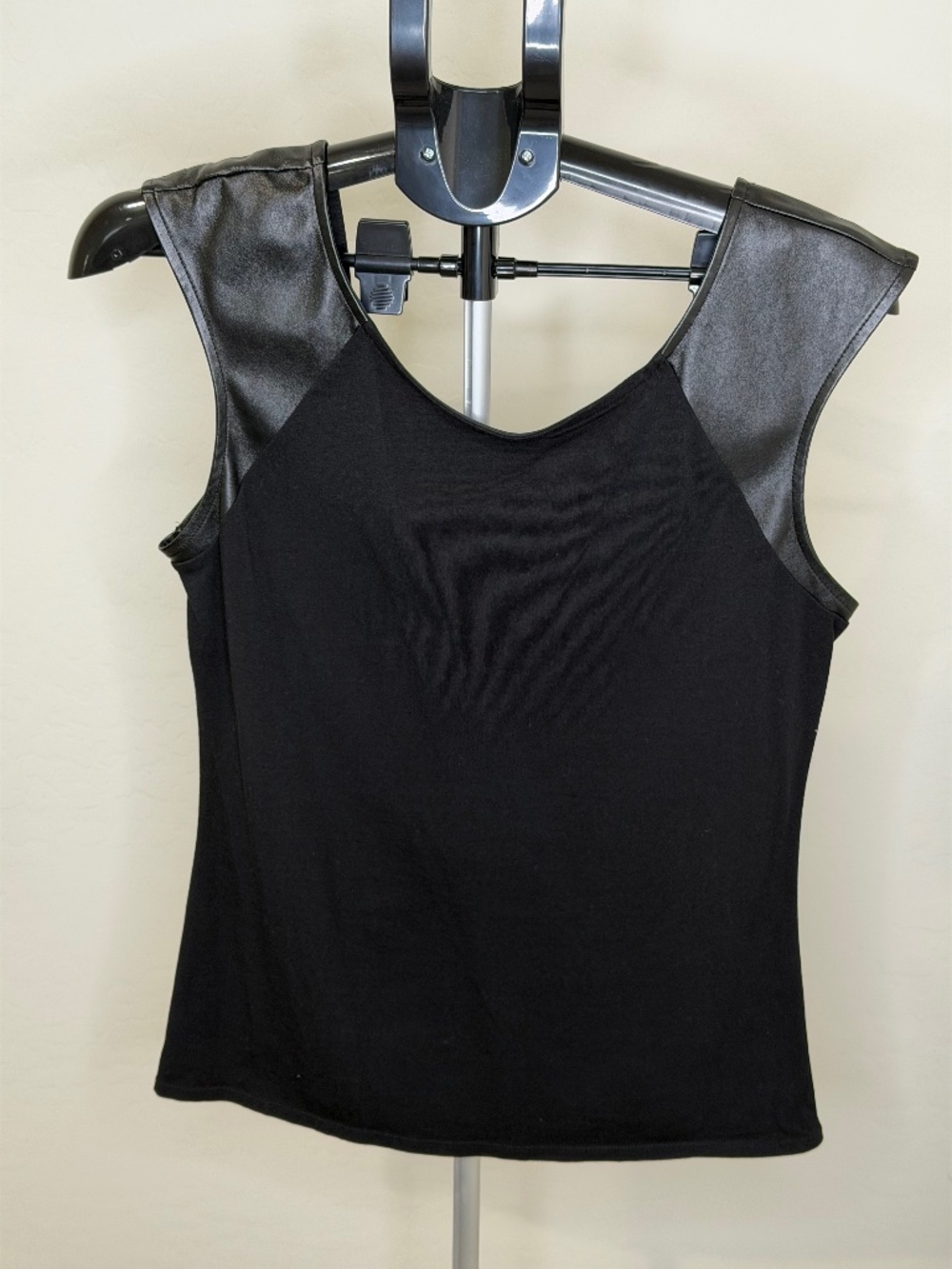 Express Tee with Faux Leather